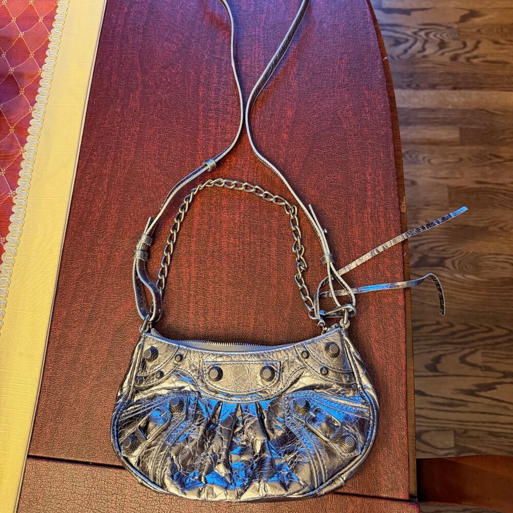 Balenciaga Le Cargole Mini Leather Shoulder Bag